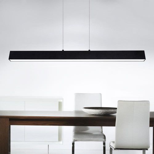 LED Pendelleuchte, Dimmbar, Metall schwarz L 121 cm