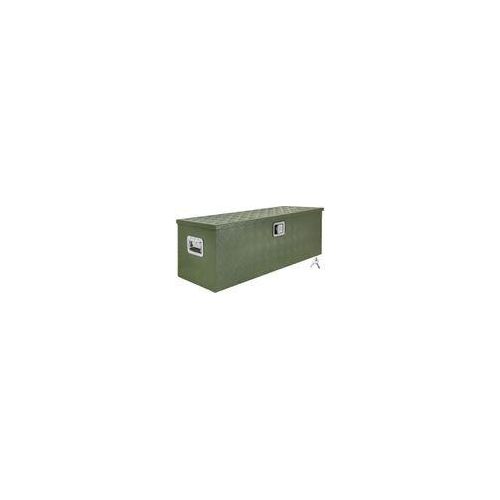 Deichselbox Grün Werkzeugkasten Truckbox Alu Box Anhänger Kiste mit Deckel Abschließbar Alubox Transportbox Werkzeugbox Aluminium Aufbewahrungsbox D160 trucky