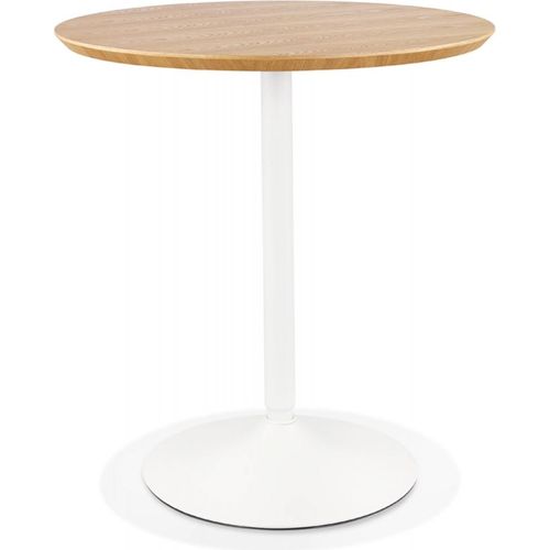 Runder Esstisch aus Eschenholz mit Metallgestell | Designertisch HUSH für Kleine Räume | Moderner Küchentisch mit Natürlichem Charme | Skandinavischer Stil | Kadima Design