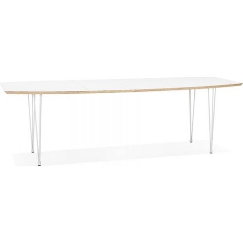 Ausziehbarer Esstisch aus Holz mit Metallbeinen | Designertisch mit Verlängerungsfunktion | Multifunktionales Möbelstück für Esszimmer | Kadima Design