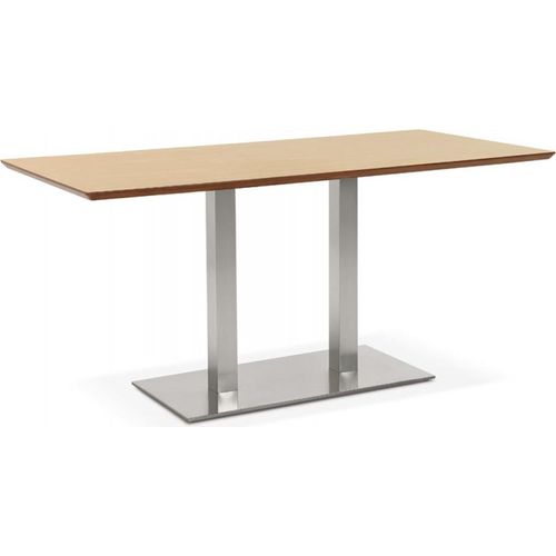 Esstisch Rechteckig Holz Metall | Designertisch MAMBO für Wohnzimmer Büro | Besprechungstisch MDF Eichenfinish | Moderner Industriestil | Kadima Design