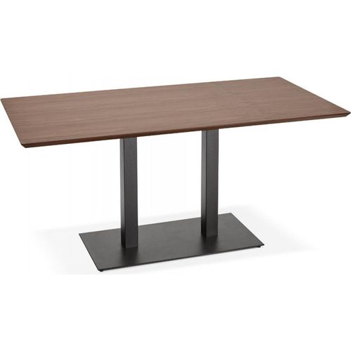 Esstisch Walnuss MDF mit Metall Gestell | Designertisch ZUMBA für 6 Personen | Küchentisch Rechteckig mit Robuster Struktur | Moderner Stil | Kadima Design