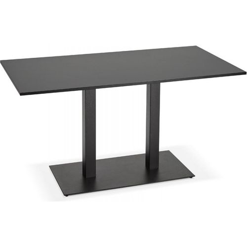 Esstisch Holz Metall Schwarz | Designertisch für Büro und Wohnzimmer | Rechteckiger Besprechungstisch AUSTIN | Minimalistischer Stil | 160x80x75 cm | Kadima Design
