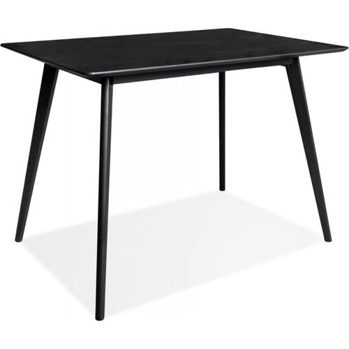 Kleiner Schwarzer Designertisch aus MDF | Skandinavischer Schreibtisch mit Holzoberfläche | Rechteckiger Küchentisch für Wohnraum | Minimalistischer Stil | Kadima Design