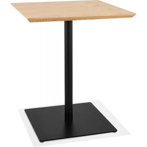 Esstisch Quadratisch Holz Metall | Küchentisch Naturholz mit Metallgestell | Designertisch SUMO für Esszimmer | Moderner Stil | 70x70x75,5 cm | Kadima Design