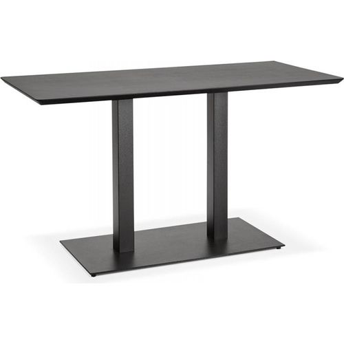 Esstisch Schwarz Holz Metall | Designertisch ZUMBA Rechteckig | Besprechungstisch für Büro und Esszimmer | Modern Elegant | 150x70x75 cm MDF Eschenfinish | Kadima Design