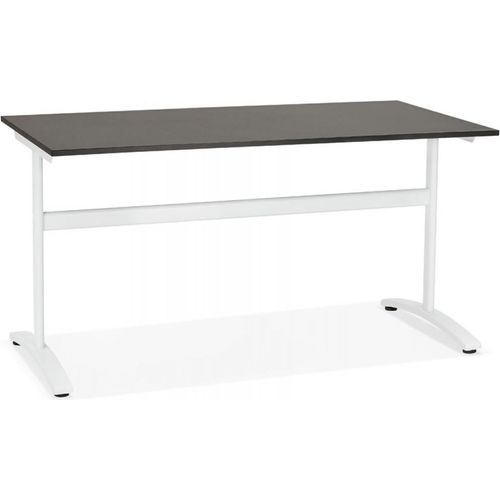 Schreibtisch aus Holz mit Metallgestell | Computertisch für Büro Arbeitszimmer | Industrieller Arbeitstisch mit Melaminplatte | Modern Design | Kadima Design