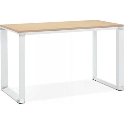 Schreibtisch XLINE aus Holz und Metall | Designer Bürotisch mit moderner Metallstruktur | Computertisch mit Naturholzplatte | Minimalistisches Design | Kadima Design
