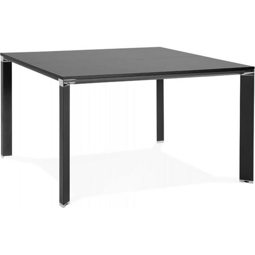 Konferenztisch Besprechungstisch aus Holz Metall | Quadratischer Büroschreibtisch Teamarbeitsplatz | Moderner Schreibtisch Doppelarbeitsplatz | Kadima Design