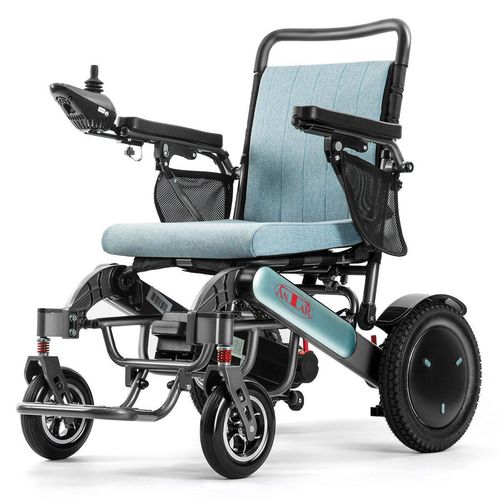 Elektrischer Rollstuhl – Leichter, faltbarer Aluminium-Rollstuhl mit Joystick bis 20 km bis 120 kg