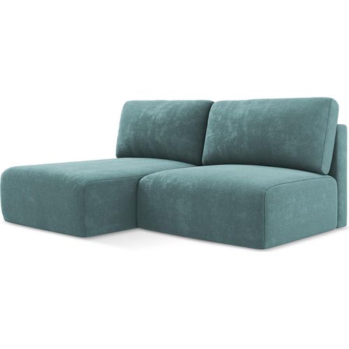 Ecksofa ohne Armlehne mit Schlaffunktion Links - Chenille - Jeans - KONA