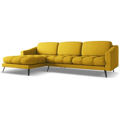Ecksofa - Ecke Links - Chenille - Senf - NALU