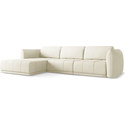 Ecksofa - Ecke Links - Chenille - Beige - HOKU