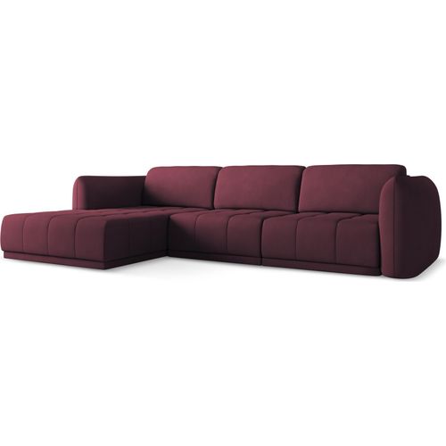 Ecksofa - Ecke Links - Chenille - Rotwein - HOKU