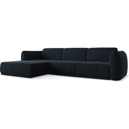 Ecksofa - Ecke Links - Samt - Königsblau - HOKU