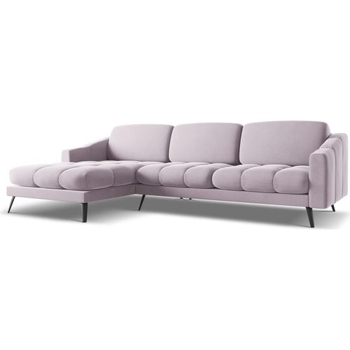 Ecksofa - Ecke Links - Samt - Lavendel - NALU