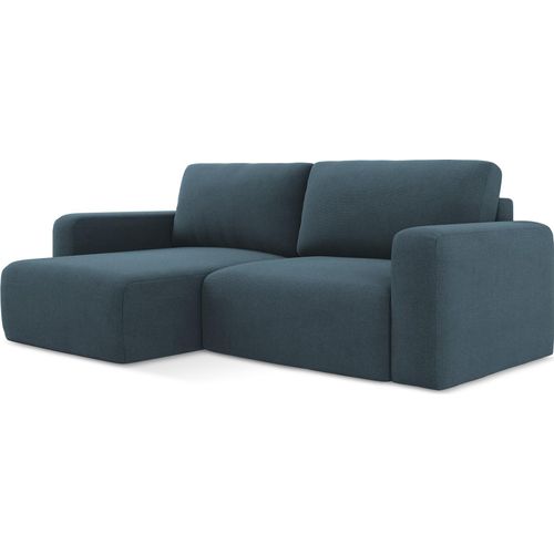 Ecksofa mit Schlaffunktion Links - Strukturstoff - Jeans - KONA