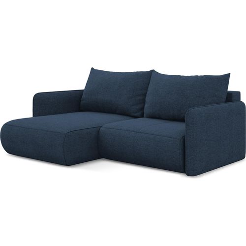 2,5-Sitzer Ecksofa mit Schlaffunktion - Ecke Links - Chenille - Königsblau - NANEA