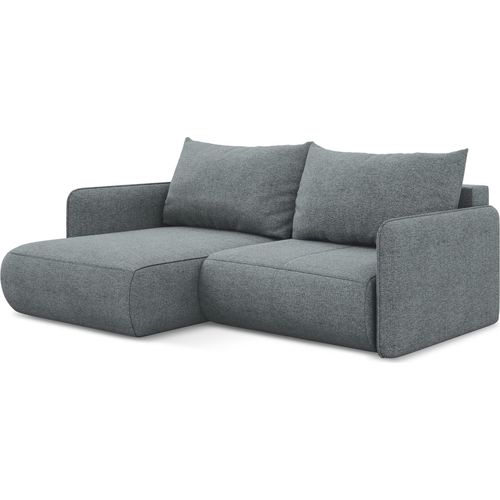 2,5-Sitzer Ecksofa mit Schlaffunktion - Ecke Links - Chenille - Jeans - NANEA