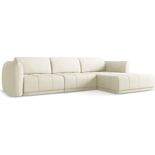 Ecksofa - Ecke Rechts - Chenille - Beige - HOKU