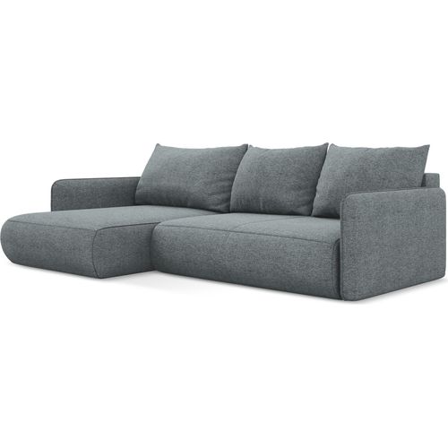 3-Sitzer Ecksofa mit Schlaffunktion - Ecke Links - Chenille - Jeans - NANEA