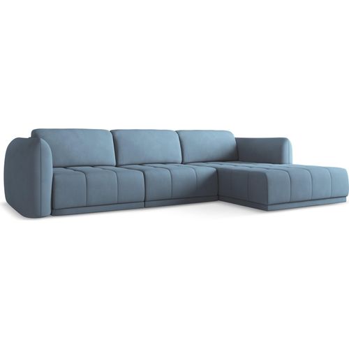 Ecksofa - Ecke Rechts - Chenille - Jeans - HOKU