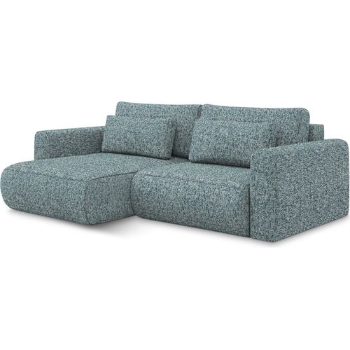 2-Sitzer Ecksofa mit Schlaffunktion - Ecke Links - Strukturstoff - Jeans - KAPUA
