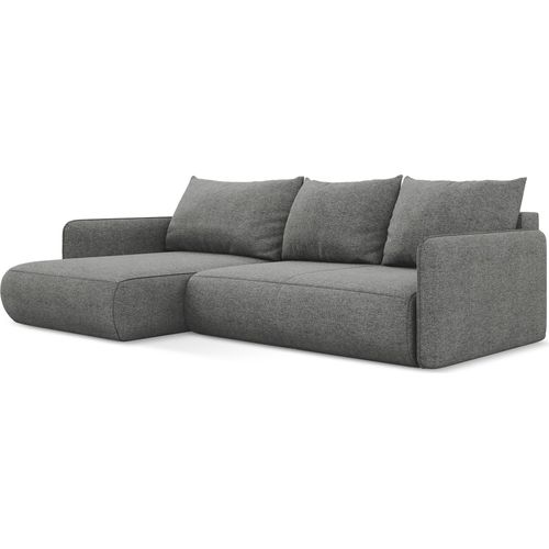 3-Sitzer Ecksofa mit Schlaffunktion - Ecke Links - Chenille - Elefant - NANEA
