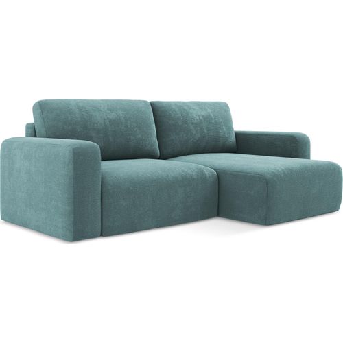 Ecksofa mit Schlaffunktion Rechts - Chenille - Jeans - KONA