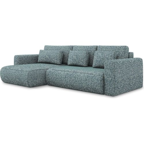 3-Sitzer Ecksofa mit Schlaffunktion - Ecke Links - Strukturstoff - Jeans - KAPUA