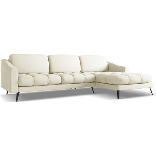 Ecksofa - Ecke Rechts - Chenille - Beige - NALU