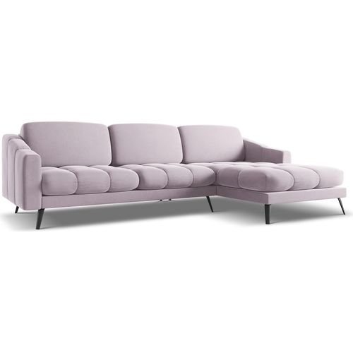 Ecksofa - Ecke Rechts - Samt - Lavendel - NALU