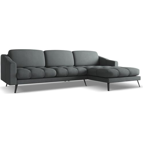Ecksofa - Ecke Rechts - Chenille - Graphit - NALU