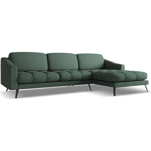 Ecksofa - Ecke Rechts - Chenille - Grün - NALU