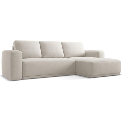 Ecksofa mit Schlaffunktion - Ecke Rechts - Chenille - Silber - KAILA