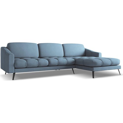 Ecksofa - Ecke Rechts - Chenille - Jeans - NALU