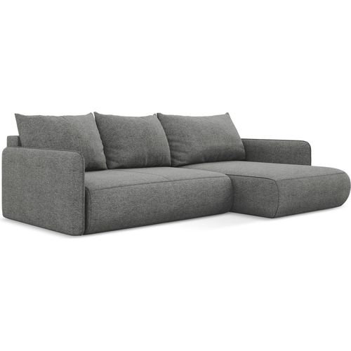 3-Sitzer Ecksofa mit Schlaffunktion - Ecke Rechts - Chenille - Elefant - NANEA