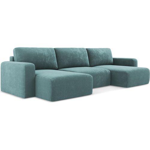 Wohnlandschaft mit Schlaffunktion - Chenille - Jeans - KONA