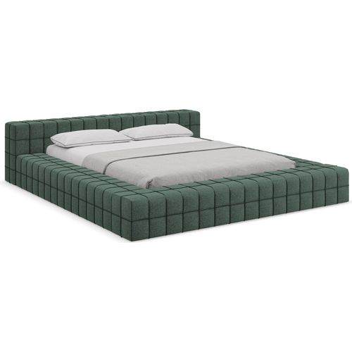 Bett - 200 x 260 - Chenille - Grün - AKELA