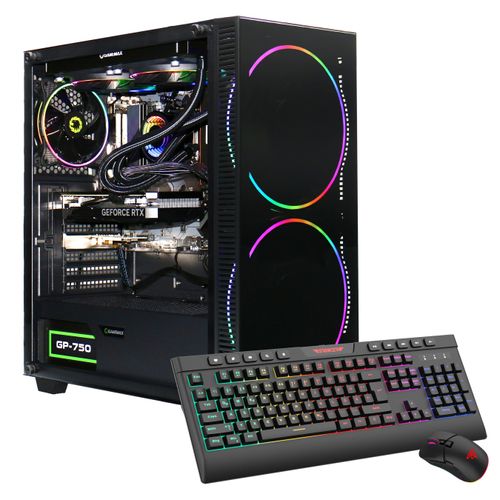 GAMEMAX Gaming-PC Black Hole 7455 Ryzen 5 7500F Wasserkühlung 32GB DDR5 RAM 1TB SSD RTX 5070 Windows 11