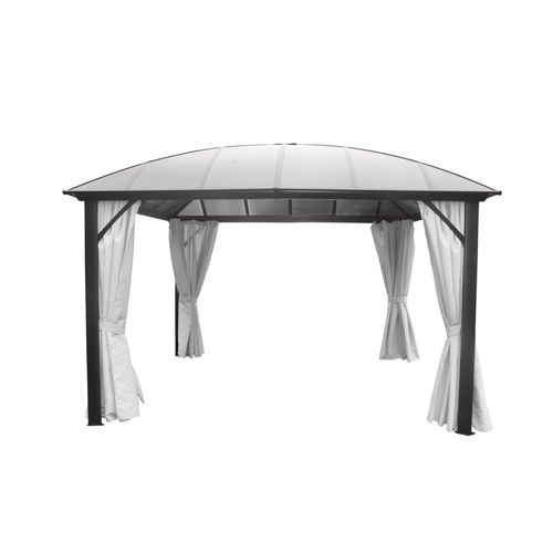 Kuppeldachpavillon 3,65 x 3,65m anthrazit-lichtgrau