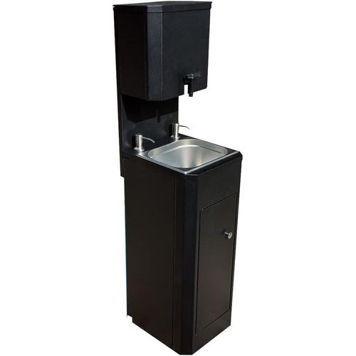 Mobiles Waschbecken NRc. Handwaschbecken Heißes Wasser. Spülbecken. Frischwassertank 10L. Schwarz