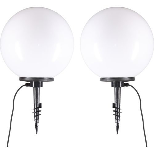 Kugelleuchten Außenleuchte Kugellampen 2er-Set Ø 40cm Lampe E27 inkl. Erdspieß