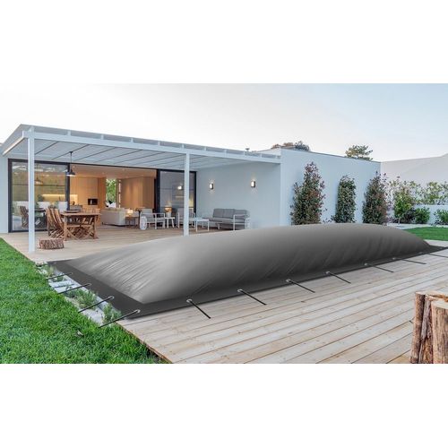 Aufblasbare Poolabdeckung Rechteckpool 750 x 350 cm I Rechteck 7,5 x 3,5 m I anthrazit (RAL7016)
