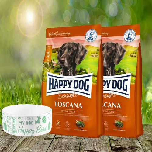 Happy Dog Sensible Toscana 2 x 12,5 kg + Happy Dog Futternapf geschenkt
