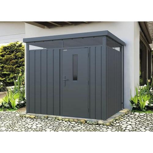 Gartenhaus Konsta Premium Systemhaus 5 m² 254 x 194 cm anthrazit, inkl. Regenablaufrohr