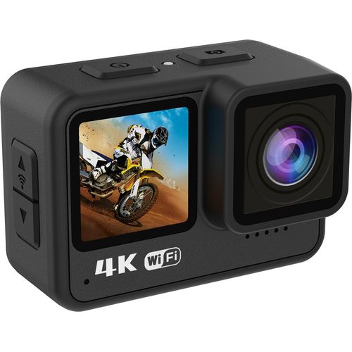 4K 60FPS Action-Kamera 24MP WiFi-Sportkamera 170¡ã Weitwinkelobjektiv Dual-Screen Touch-Steuerung Anti-Shake 21M/69ft Gehaeuse Wasserdicht mit Montagezubehoer-Kit fuer Tauchen Surfen Skifahren Radfahren