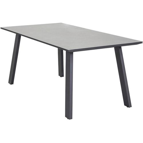 Gartentisch - 180 x 90 cm - Anthrazit - Grau - Keramikplatte - Aluminiumgestell