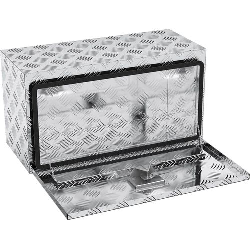 JOIEYOU Alubox Truckbox LKW Staukasten mit Schloss & Schlüsseln Staubox Werkzeugkasten Unterbaubox Abschließbare Wasserdichte für PKW Anhänger Nutzfahrzeuge, 76x36x41 cm