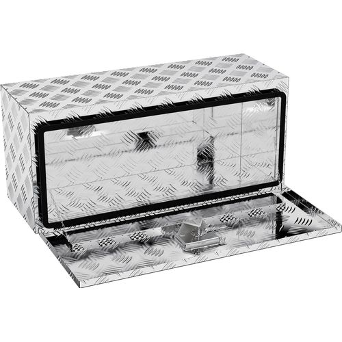 JOIEYOU Alubox Truckbox LKW Staukasten mit Schloss & Schlüsseln Staubox Werkzeugkasten Unterbaubox Abschließbare Wasserdichte für PKW Anhänger Nutzfahrzeuge, 91x36x41 cm